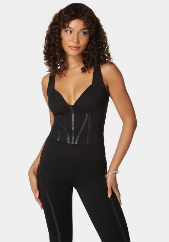 Pdr Combo Vegan Leather Corset sold by Bebe