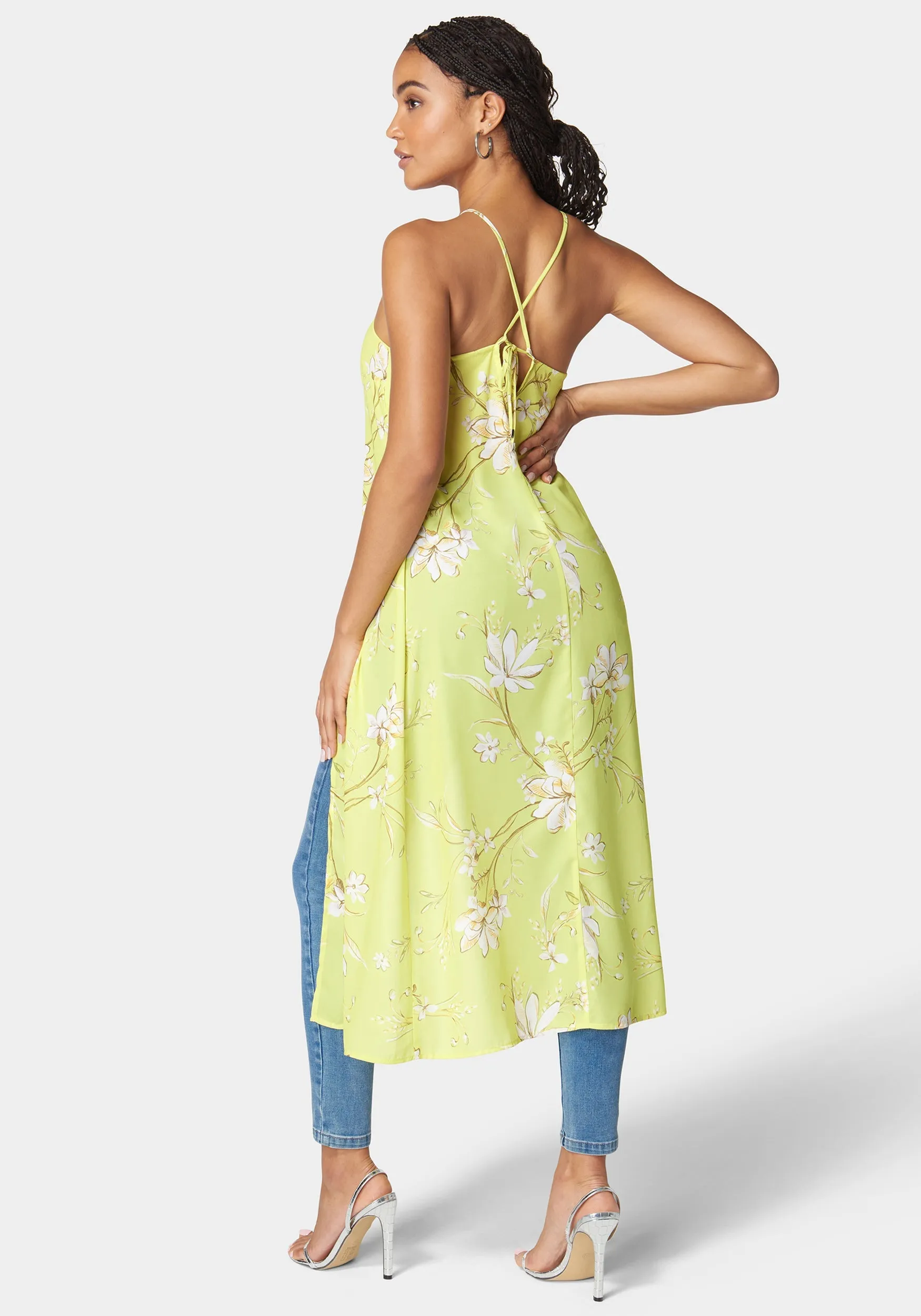 Neck Trim Slit Front Halter Top sold by Bebe product image thumbnail 3