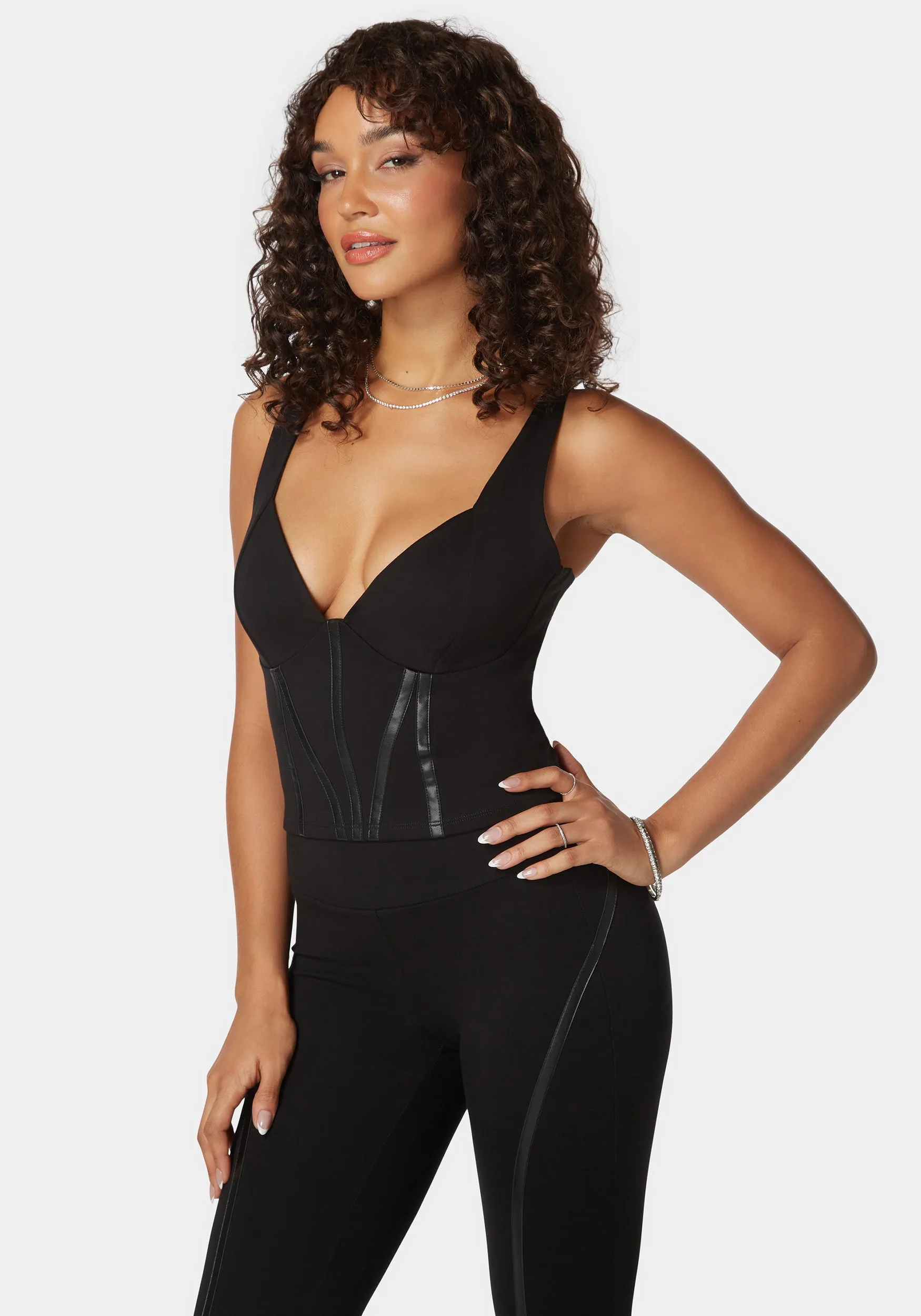 Pdr Combo Vegan Leather Corset sold by Bebe product image thumbnail 2