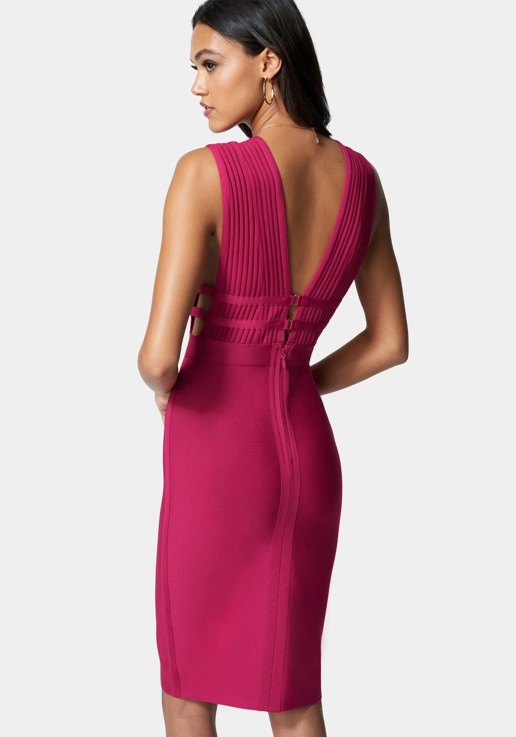 Plunge Neck Bandage Dress sold by Bebe product image thumbnail 3