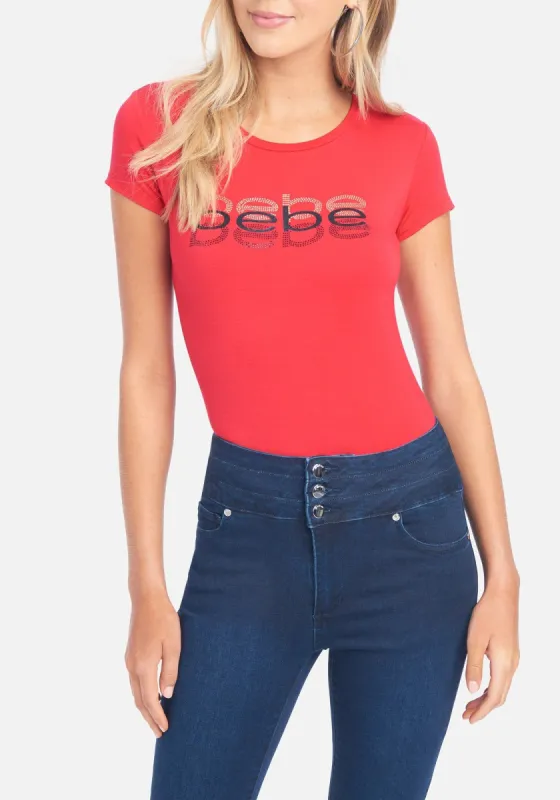 Bebe Rhinestone Glitter Tee sold by Bebe