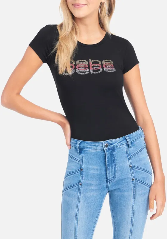 Bebe Rhinestone Glitter Tee sold by Bebe