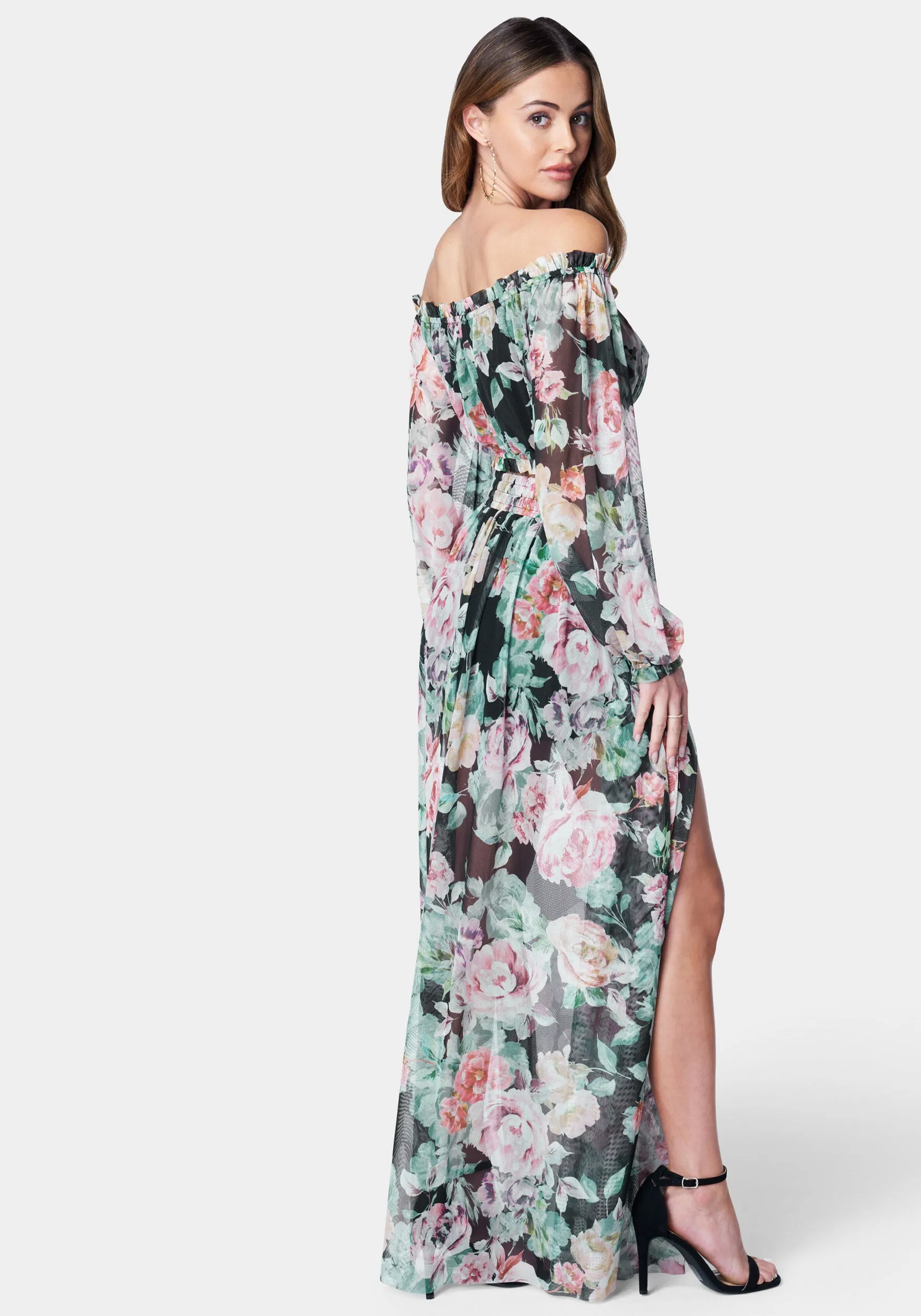 Printed Mesh Two Piece Dress sold by Bebe product image thumbnail 3