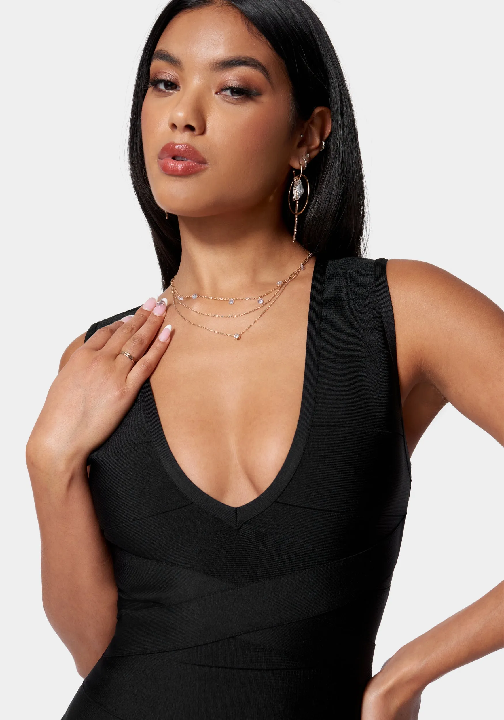 Luxe Bandage Double V Gown sold by Bebe product image thumbnail 4