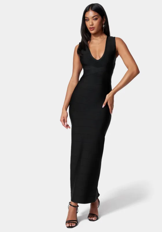 Luxe Bandage Double V Gown sold by Bebe