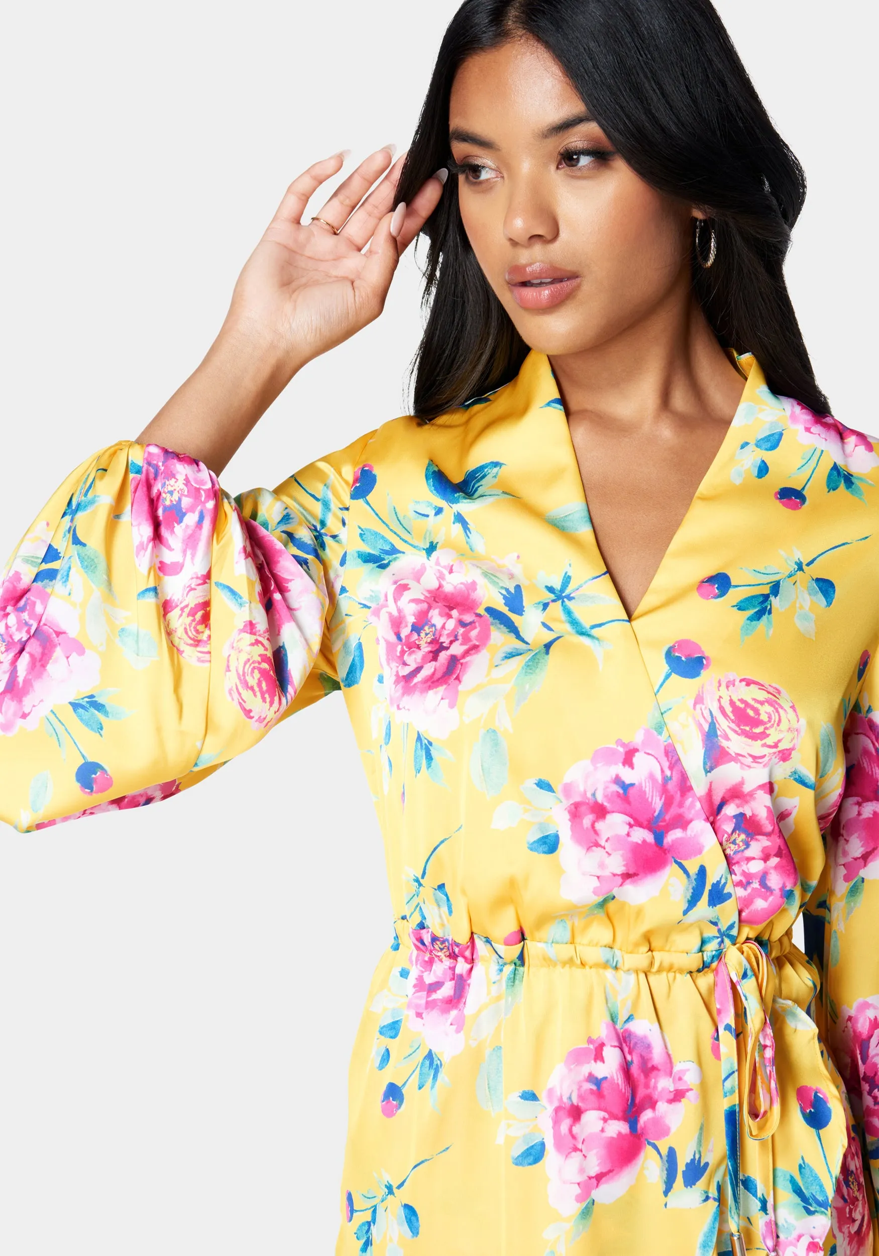 Ruffle Wrap Dress sold by Bebe product image thumbnail 4