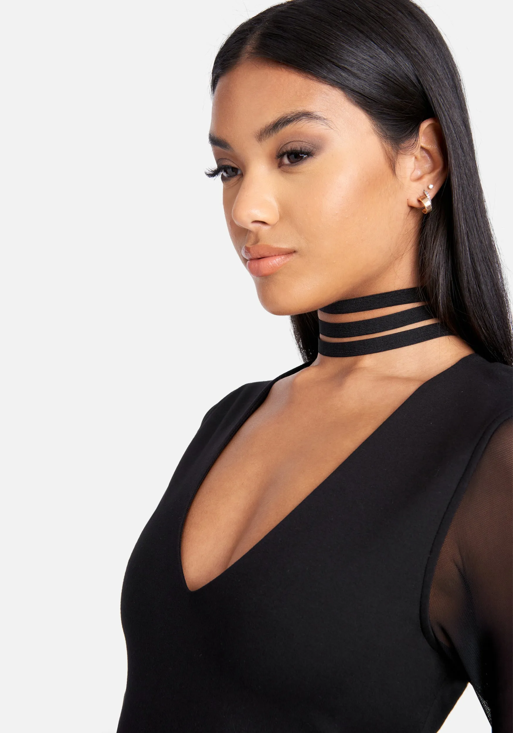 Choker Neck Catsuit sold by Bebe product image thumbnail 4