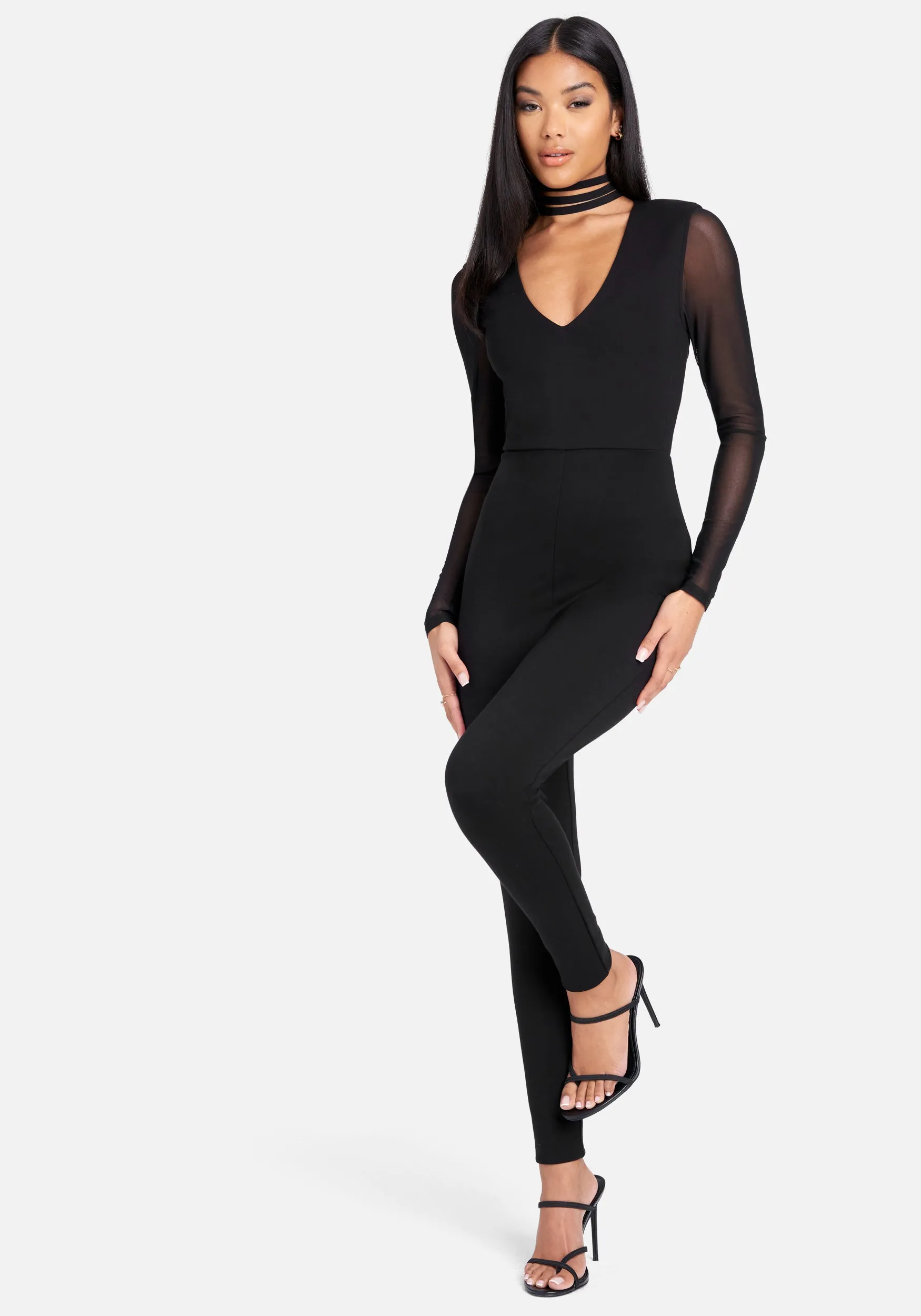 Choker Neck Catsuit sold by Bebe product image thumbnail 2