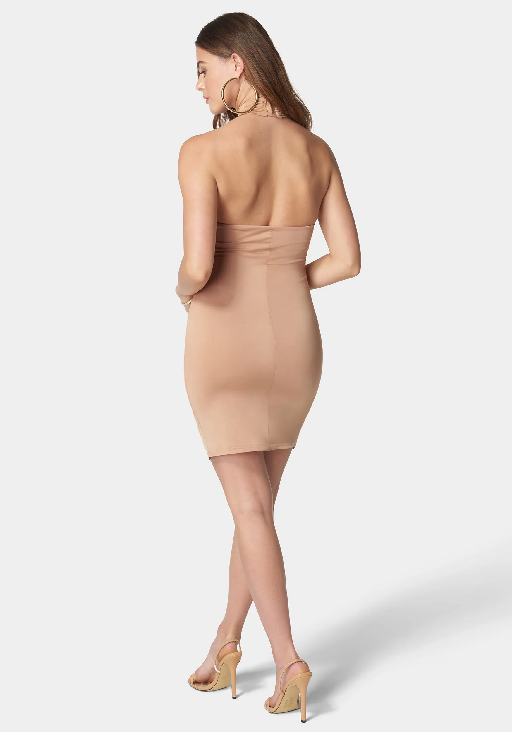 Cross Front Halter Neck Mini Dress sold by Bebe product image thumbnail 3