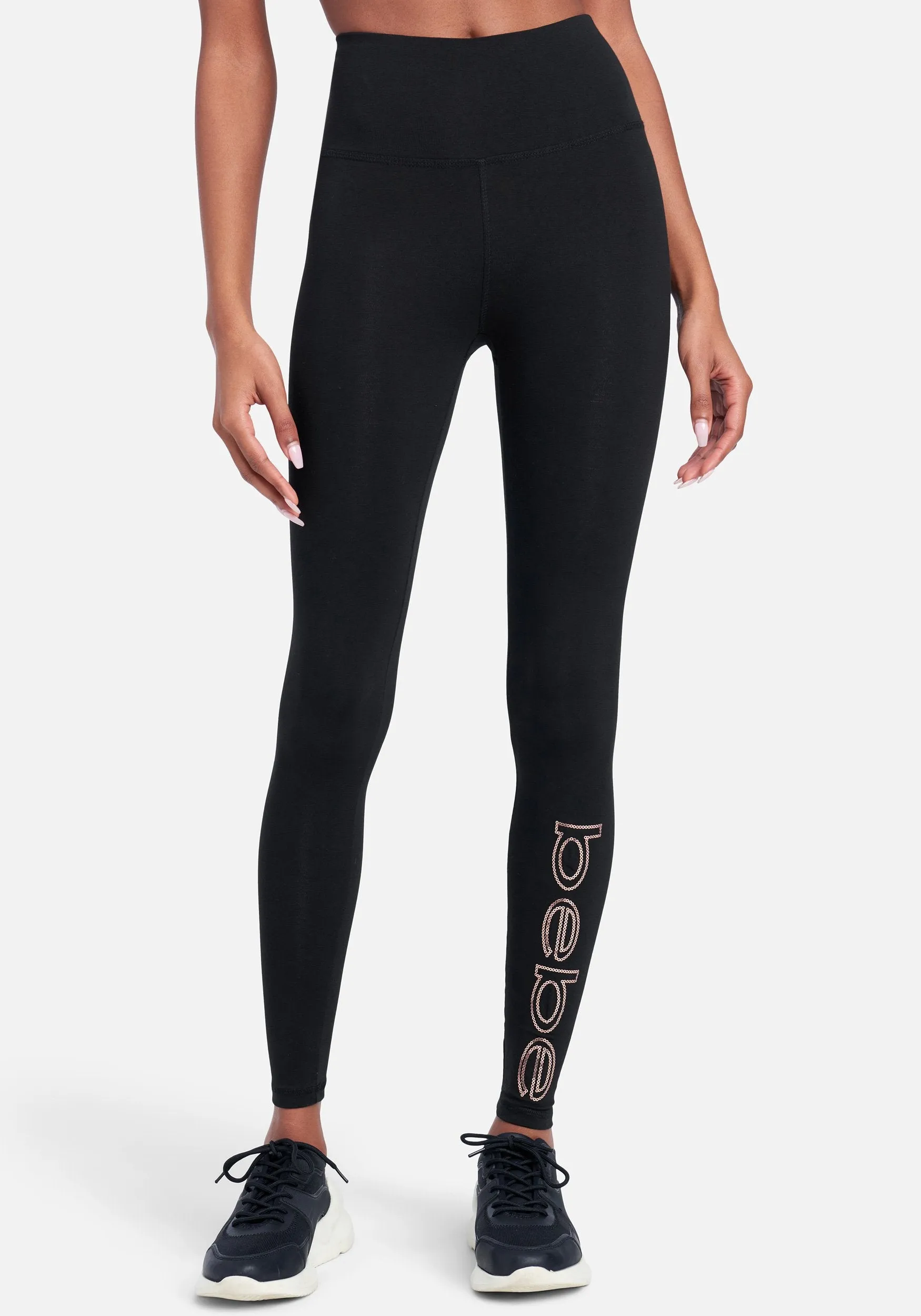 Bebe Sport Sequin Logo Legging sold by Bebe