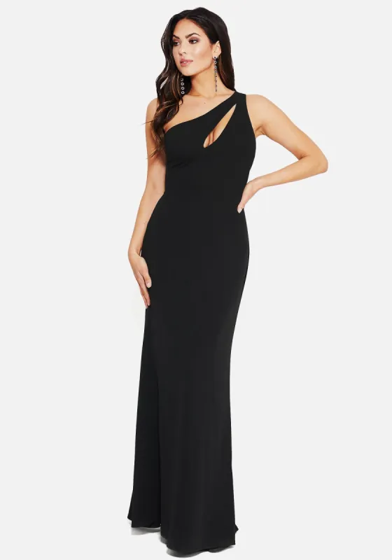 Keyhole One Shoulder Gown sold by Bebe