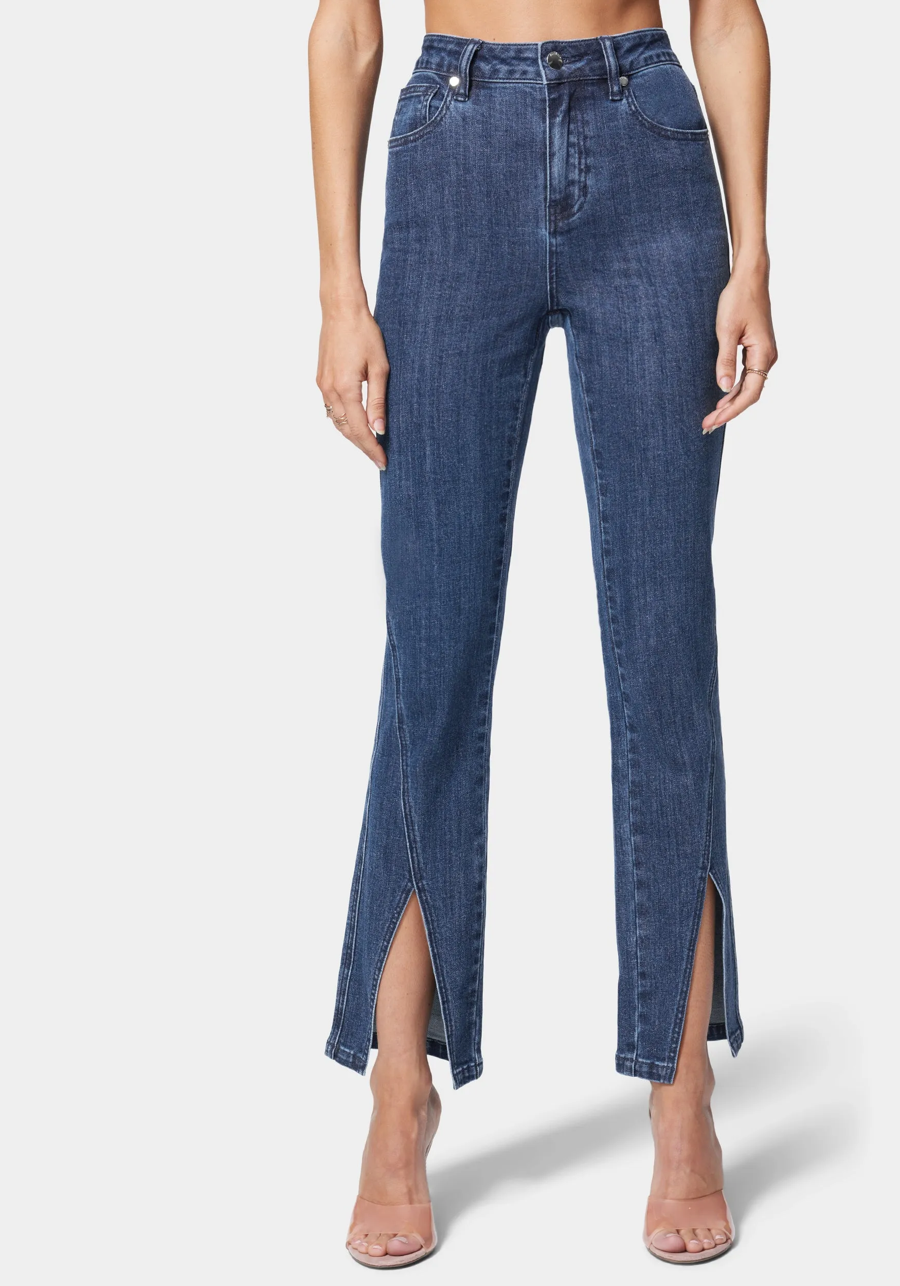 Slit Hem Slim Jean sold by Bebe product image thumbnail 3