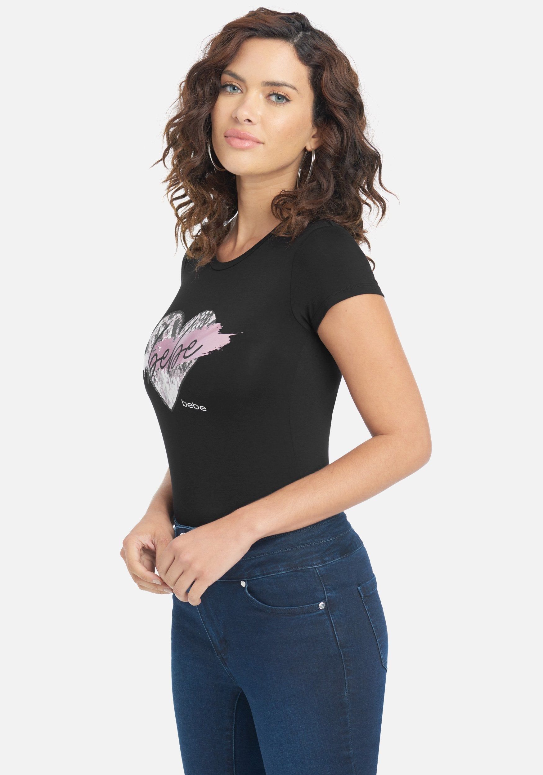 Bebe Logo Cursive Heart Tee sold by Bebe product image thumbnail 2