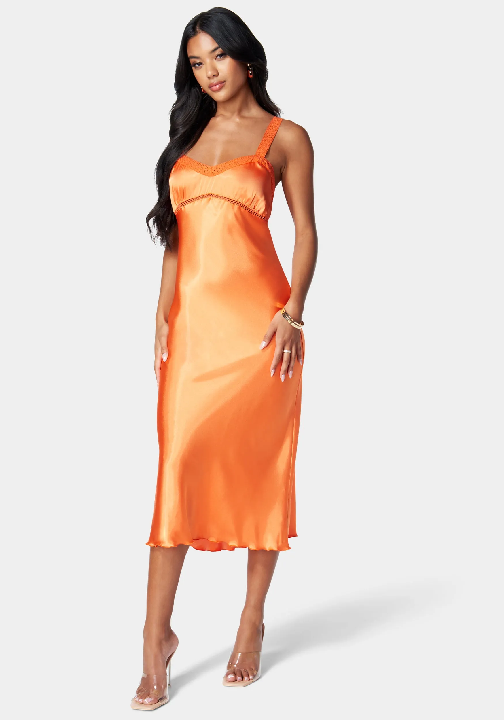 Lace Trim Bustier Dress sold by Bebe