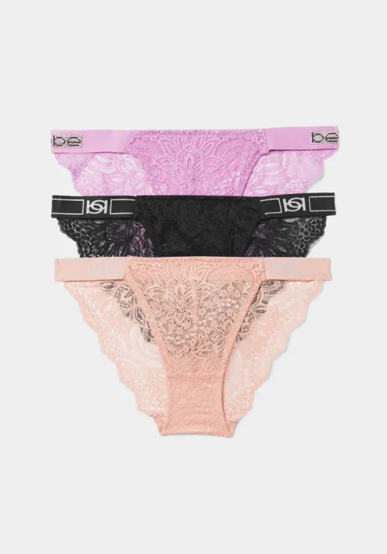 Lace Three Pack Bikini Set sold by Bebe