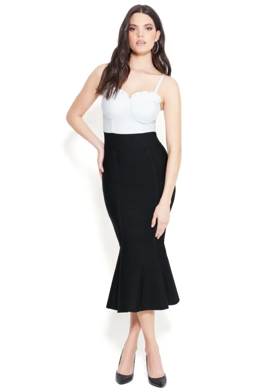 Bustier Bandage Midi Flare Dress made by Bebe
