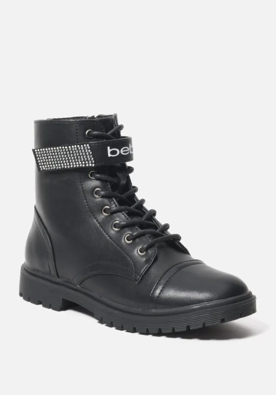Dayani Combat Boots sold by Bebe