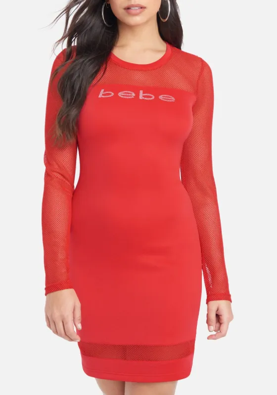 Bebe Logo Mesh Dress sold by Bebe