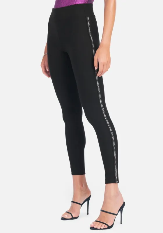 High Rise Side Chain Detail Legging sold by Bebe