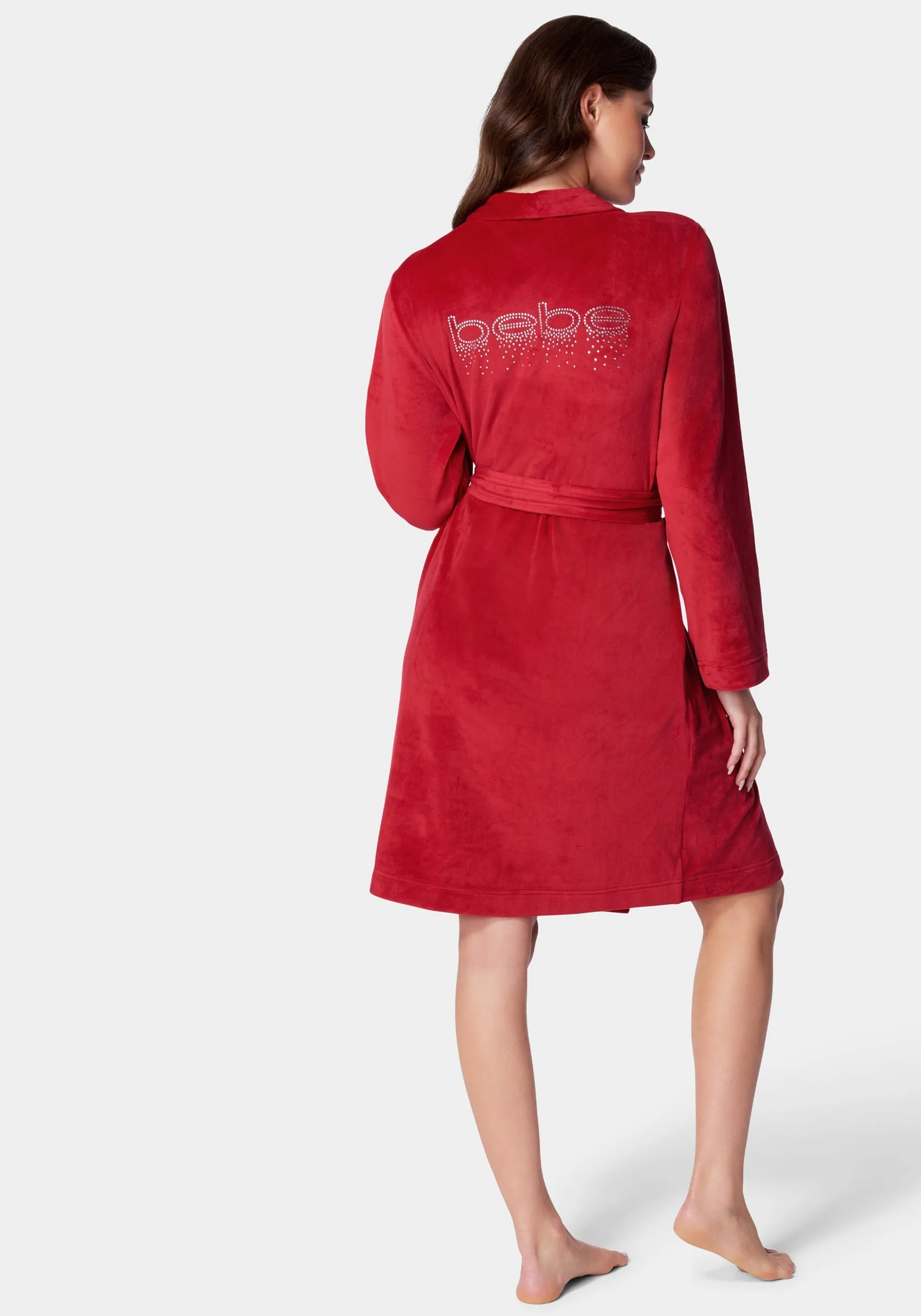 Velour with Rhinestones Robe sold by Bebe product image thumbnail 3