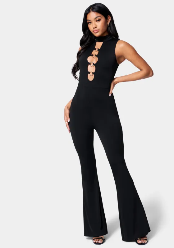 Ring Detail Jumpsuit sold by Bebe