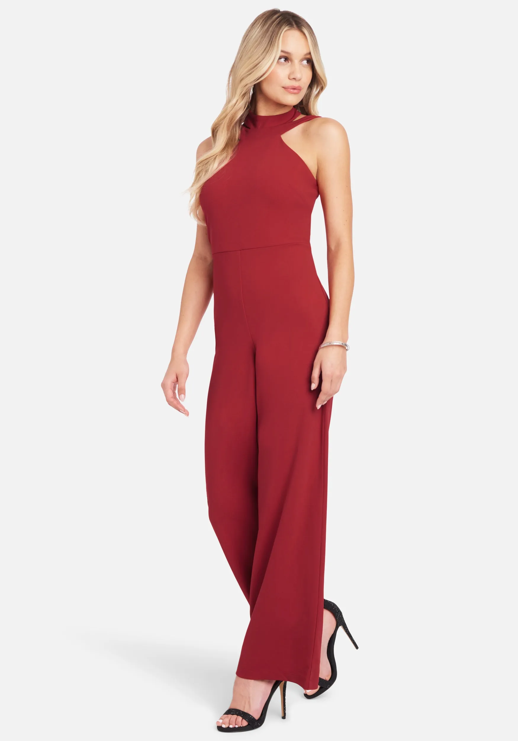 Wide Leg Halter Jumpsuit sold by Bebe product image thumbnail 3