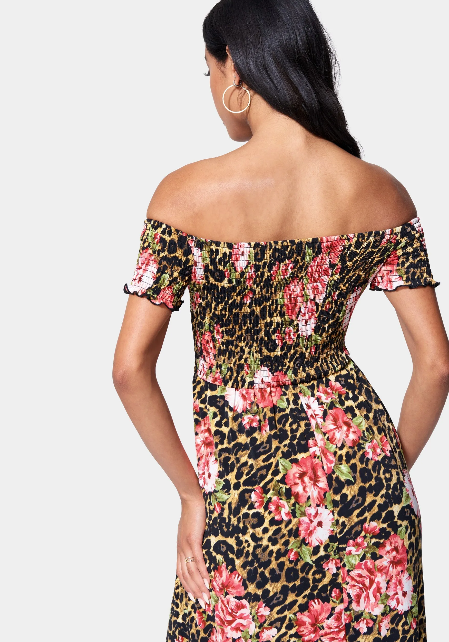 Off Shoulder Slit Maxi Dress sold by Bebe product image thumbnail 3