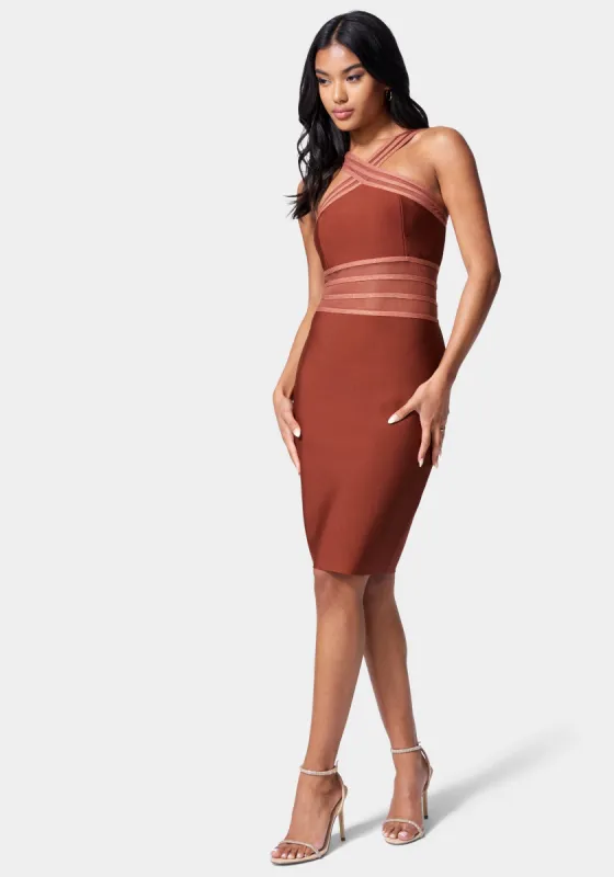 Bandage Cross Front Dress sold by Bebe