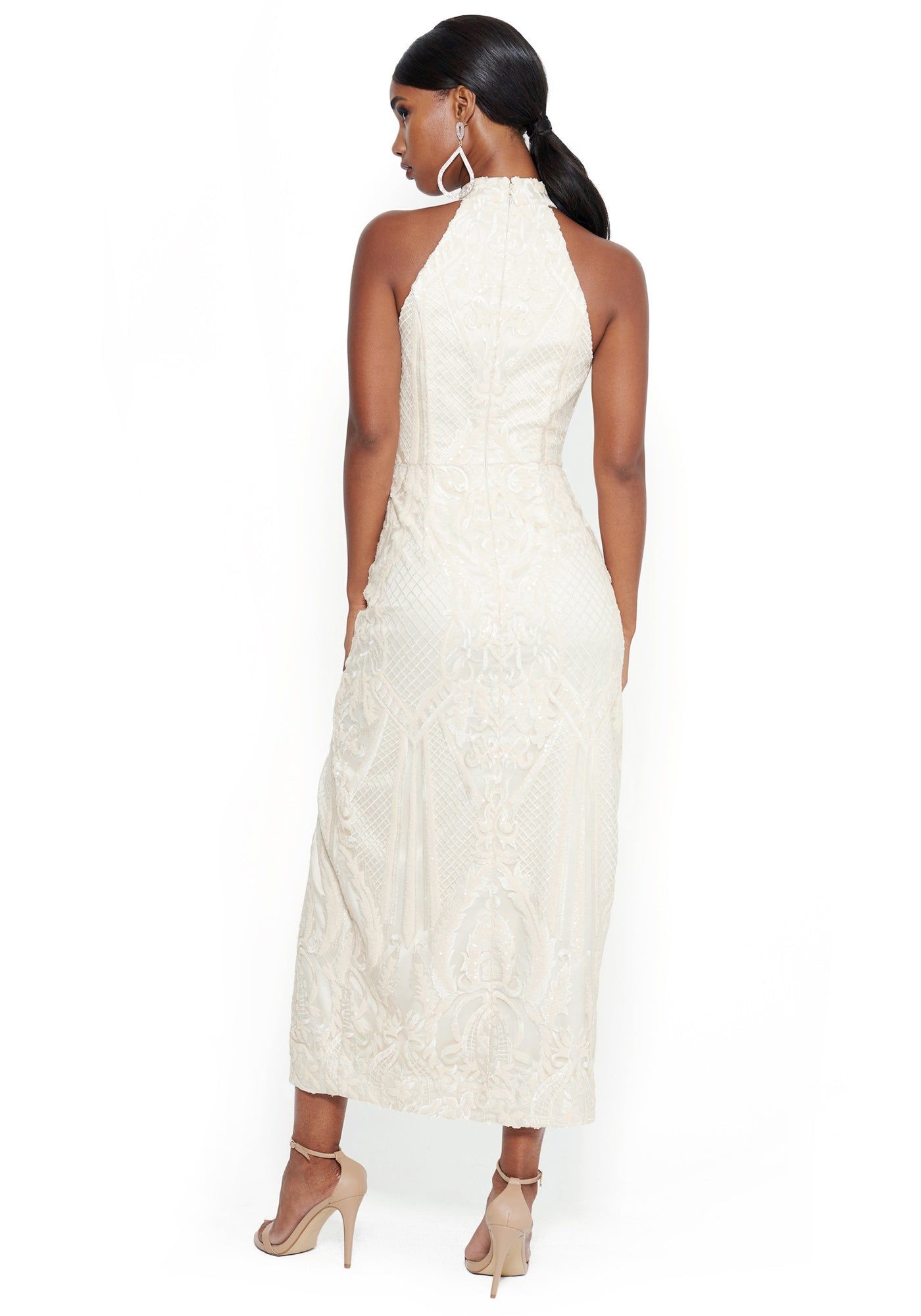 Sequin Lace Choker Gown sold by Bebe product image thumbnail 3