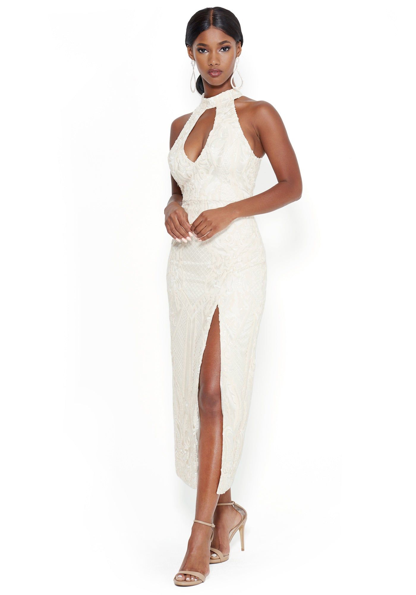 Sequin Lace Choker Gown sold by Bebe product image thumbnail 2