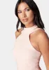 Halter Neck Shimmer Dress sold by Bebe