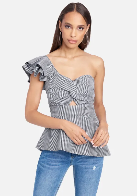 Detachable Sleeve Peplum Top sold by Bebe