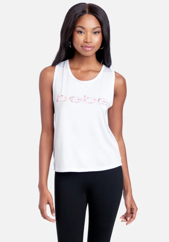 Bebe Sport Printed Logo Tank sold by Bebe