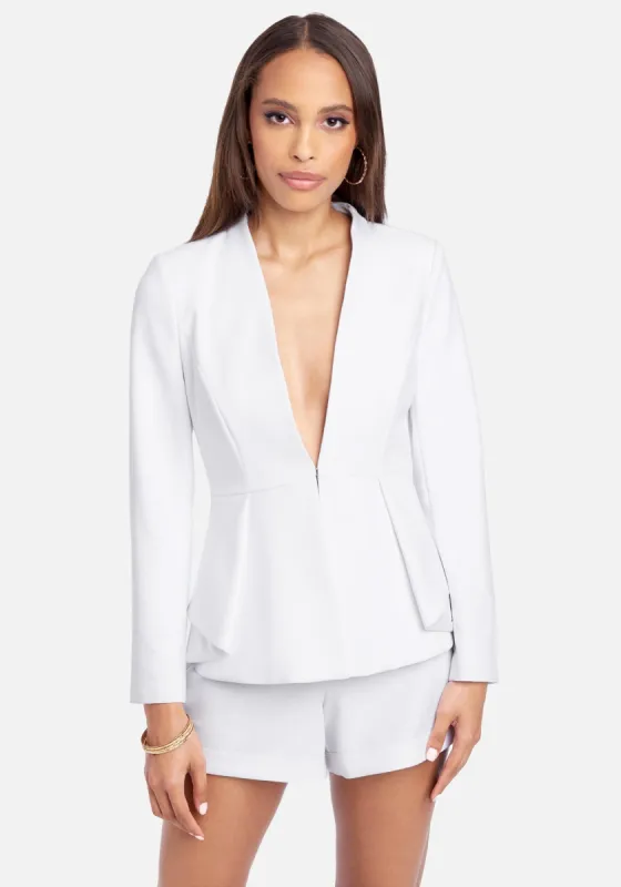 Stretch Twill Lace Up Back Detail Jacket sold by Bebe