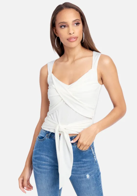 Sweetheart Wrap Crop Top sold by Bebe