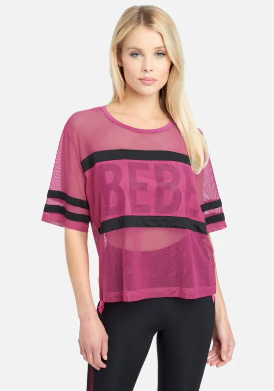 Bebe Sport All Mesh Crop Top sold by Bebe