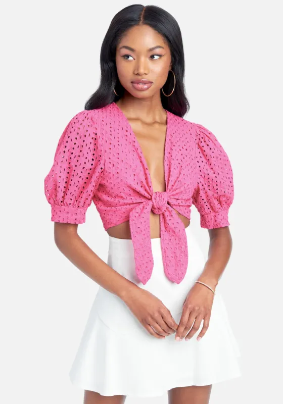 Tie Front Eyelet Top sold by Bebe