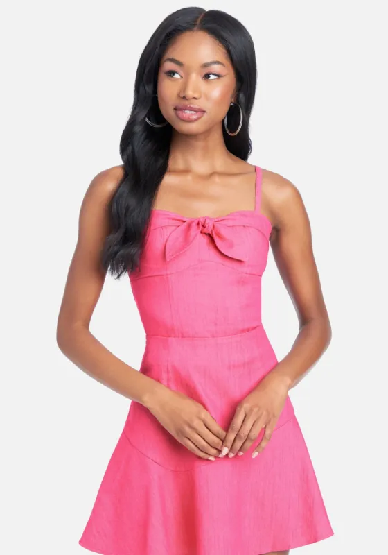 Fit & Flare Front Knot Top sold by Bebe