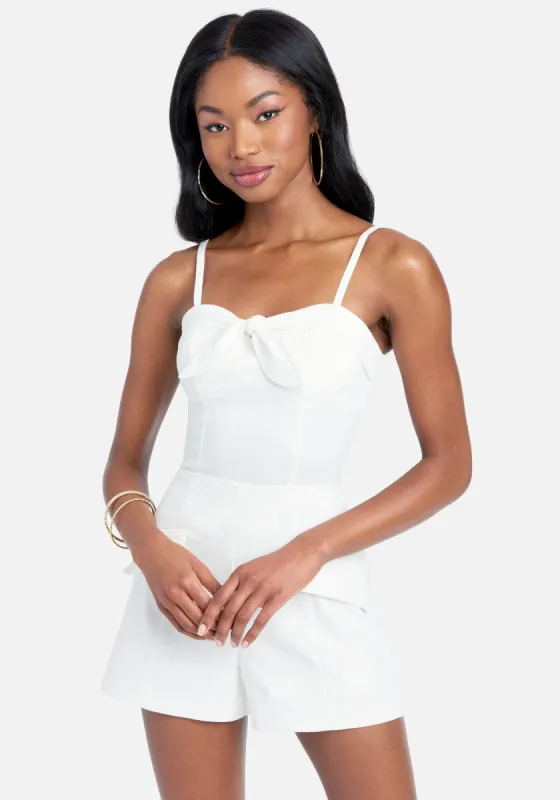 Fit & Flare Front Knot Top sold by Bebe