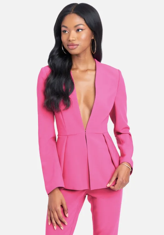 Stretch Twill Lace Up Back Detail Jacket sold by Bebe