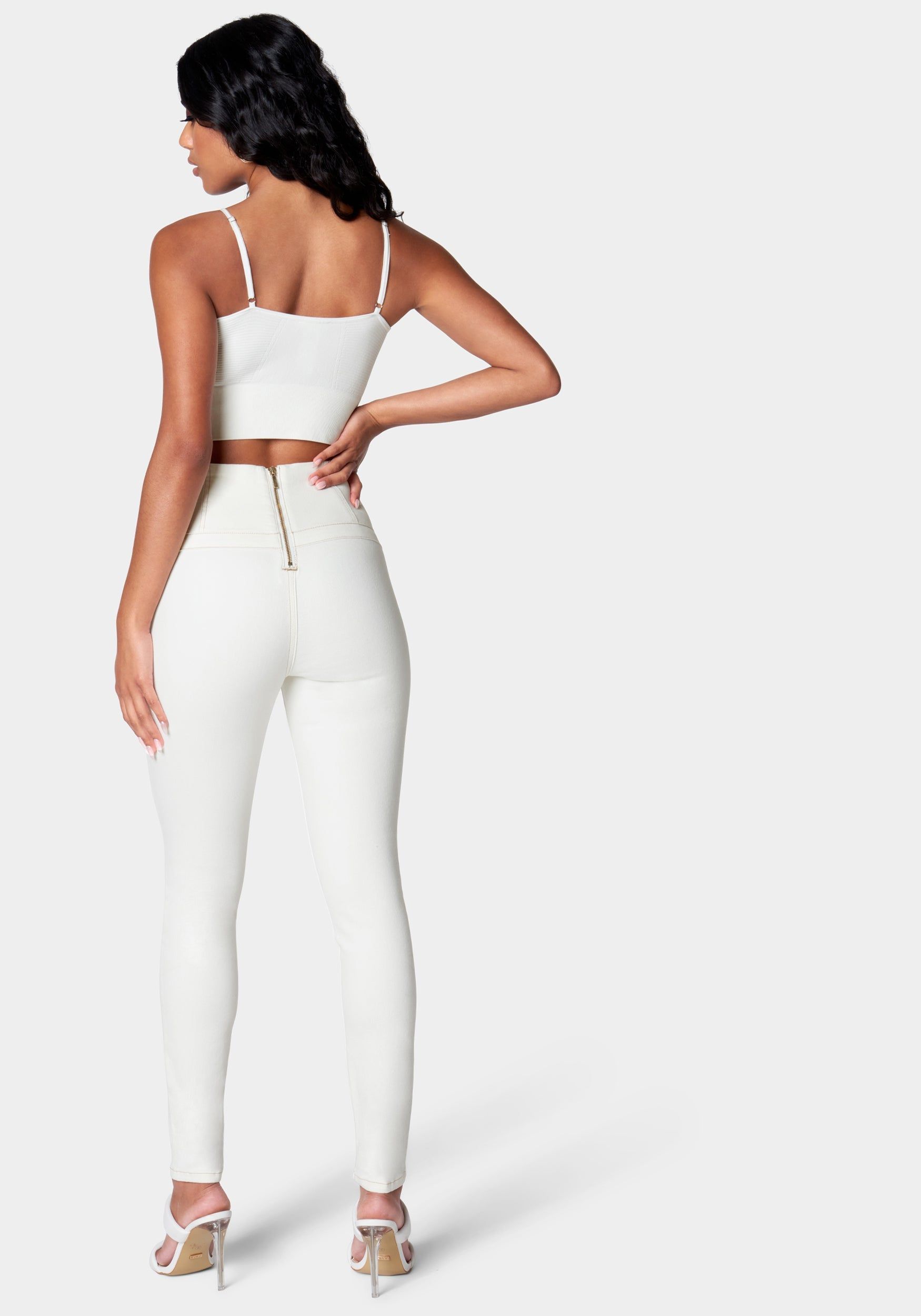 Super High Rise Snaps Detail Skinny Jeans sold by Bebe product image thumbnail 3