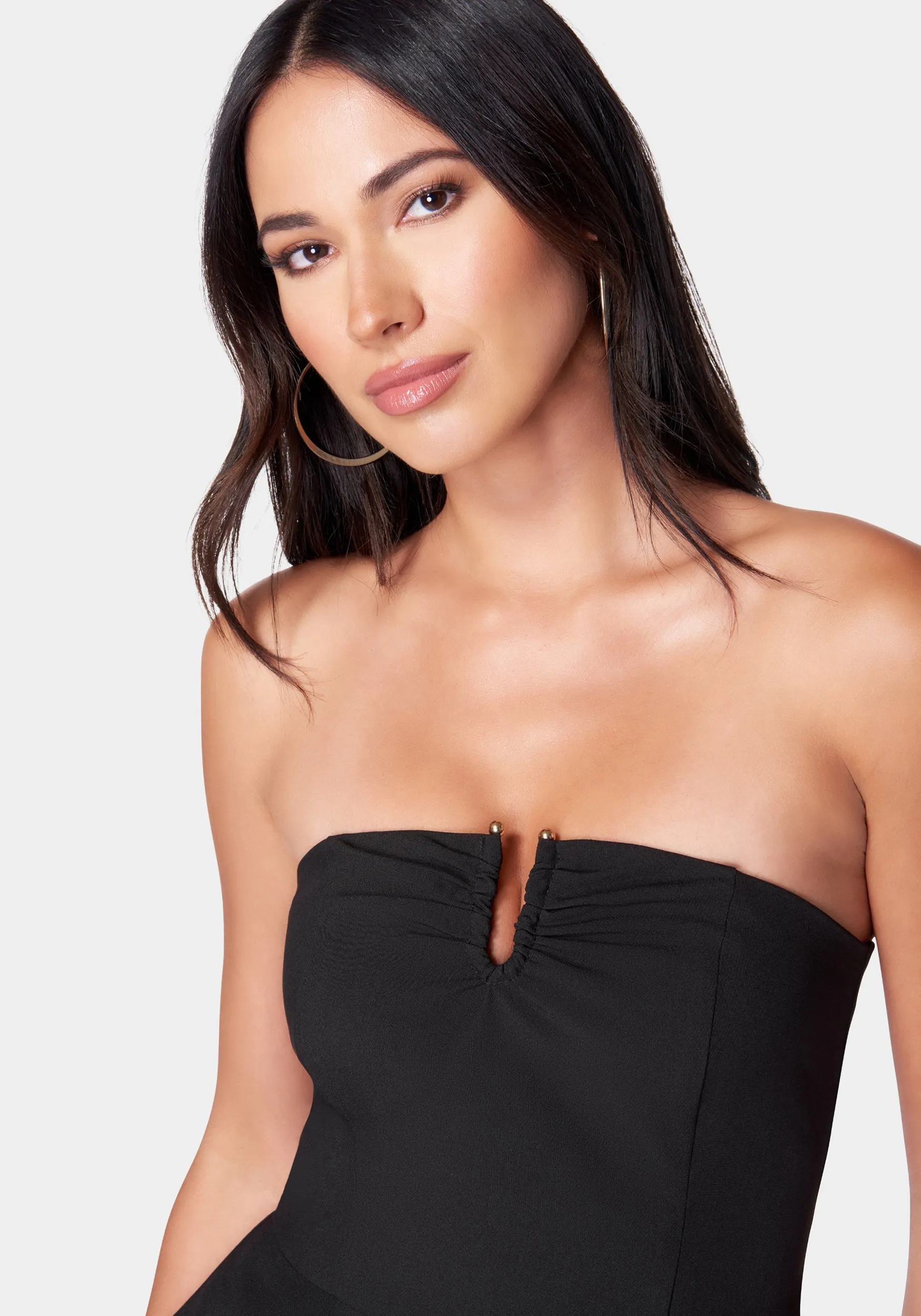 Strapless U Ring Peplum Top sold by Bebe product image thumbnail 4