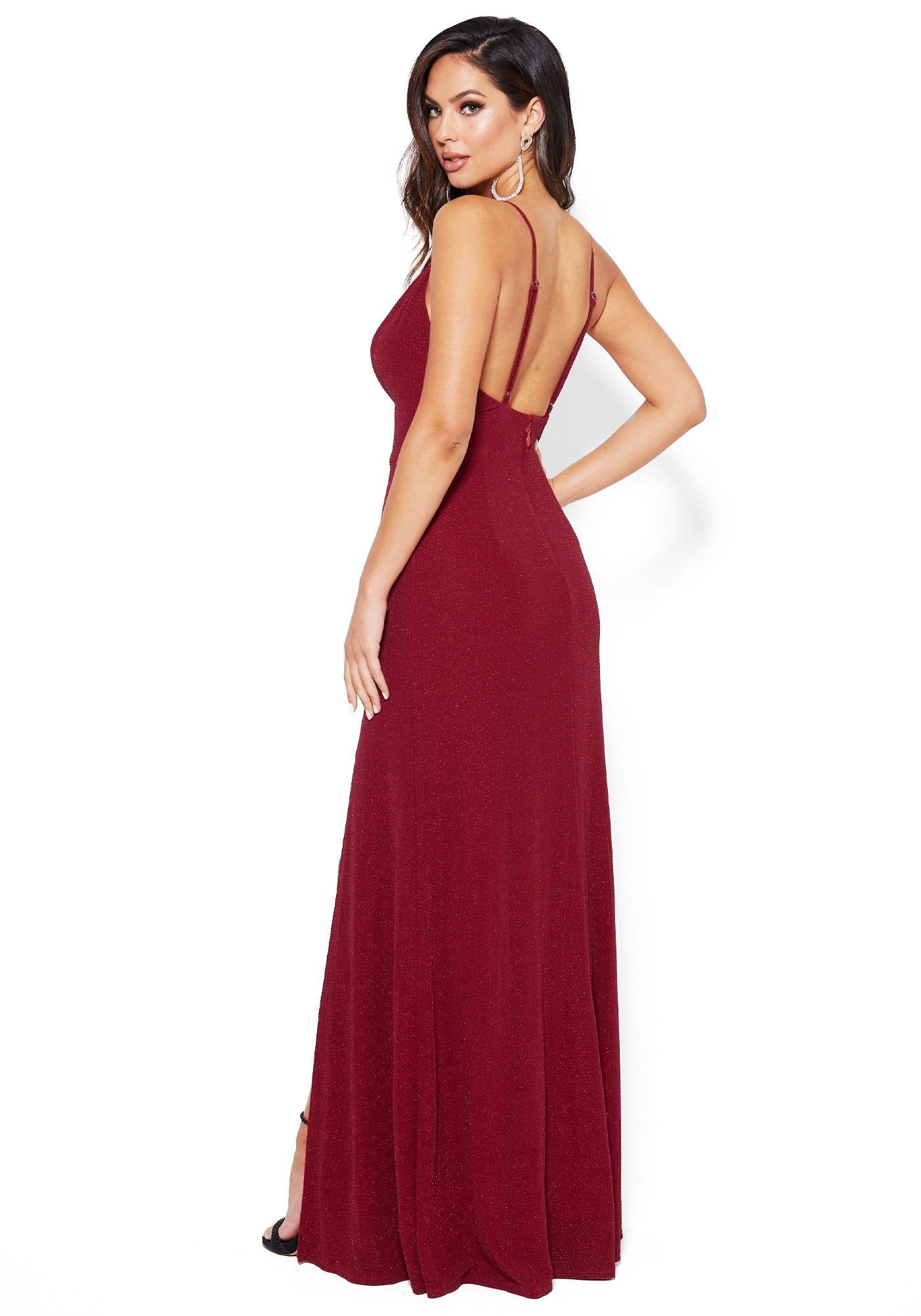 Metallic Double Slit Gown sold by Bebe product image thumbnail 3