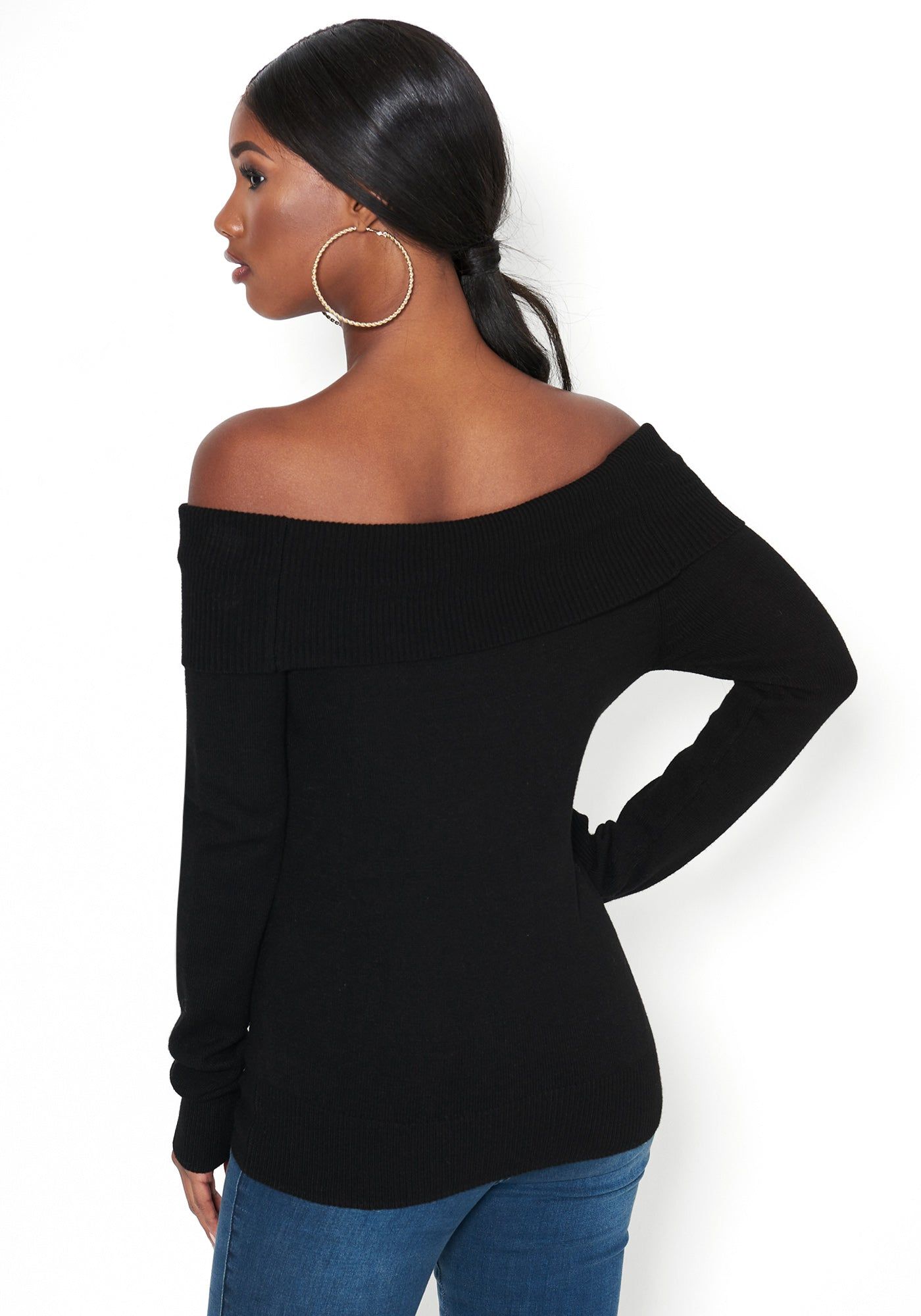 Off Shoulder Sweater sold by Bebe product image thumbnail 3
