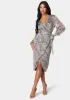 Sparkle Wrap Dress sold by Bebe