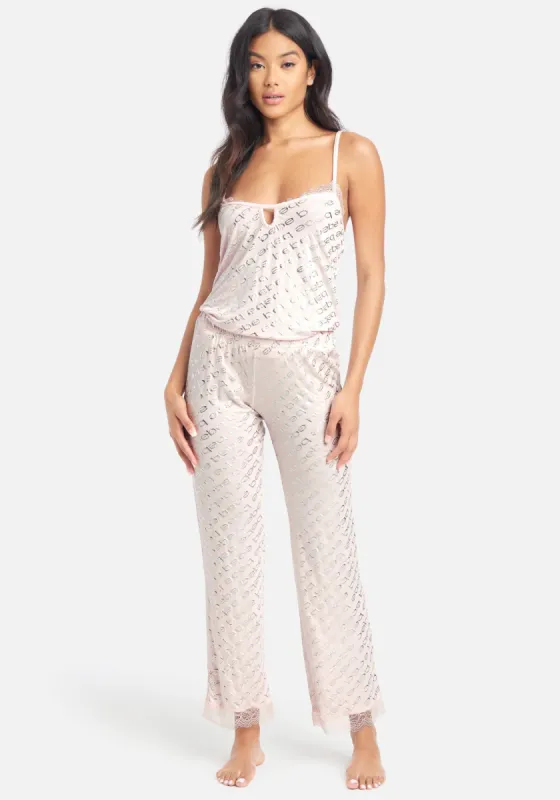 Printed Bebe Foil Pant Set sold by Bebe