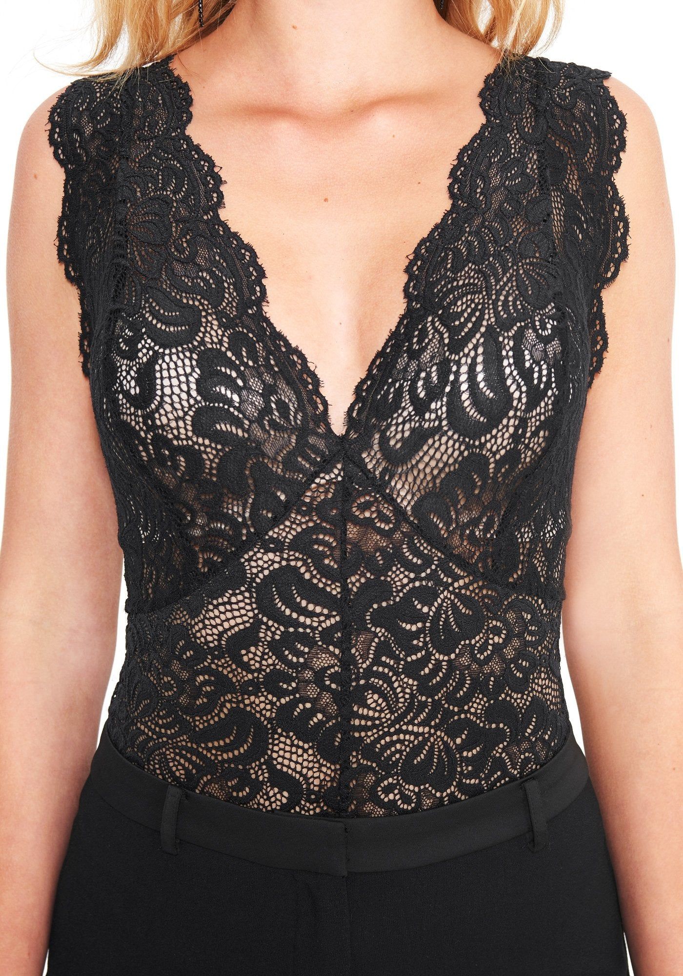 Tina Lace Sleeveless Bodysuit sold by Bebe product image thumbnail 4