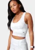 Bebe Logo Tank With Mesh Detail sold by Bebe