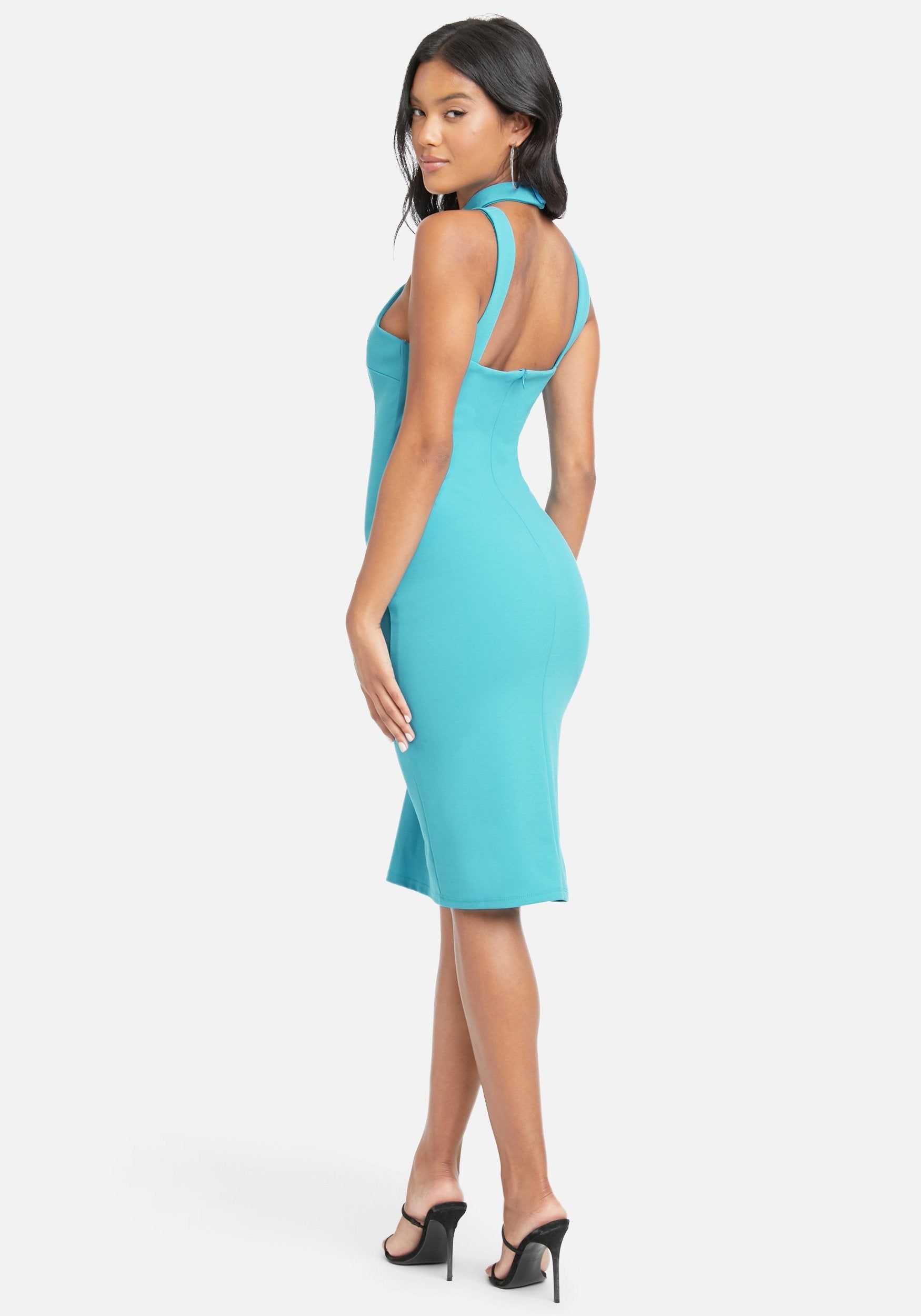 Halter Neck Bodycon Midi Dress sold by Bebe product image thumbnail 3