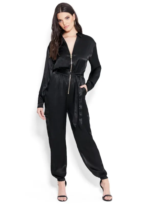Cargo Jumpsuit sold by Bebe